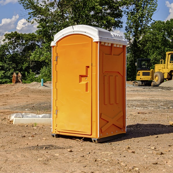 how often are the portable restrooms cleaned and serviced during a rental period in Hickory Mississippi